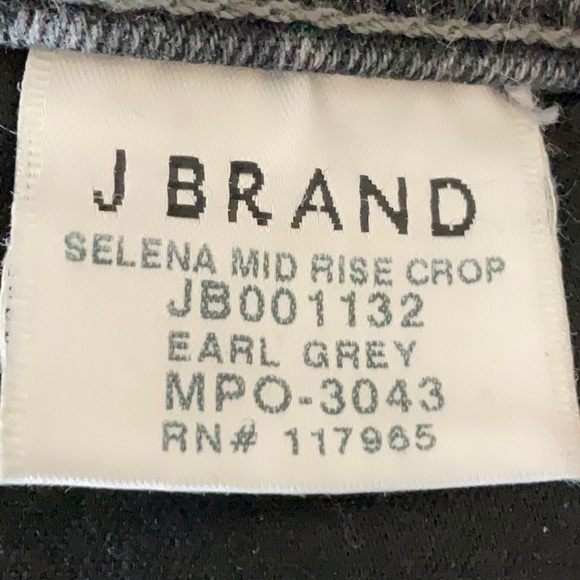 J Brand Selena, Grey, Mid Rise Crop Kick Flare Jeans, 26 - Picture 8 of 11
